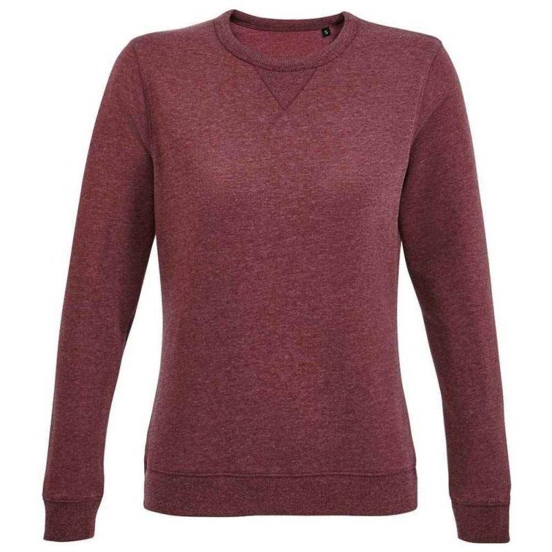 Sully Sweatshirt Damen Dunkelrot S von SOLS