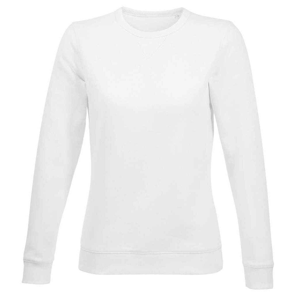 Sully Sweatshirt Damen Weiss XS von SOLS