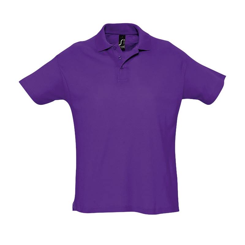 Summer Ii Pique Poloshirt, Kurzarm Herren Lila S von SOLS