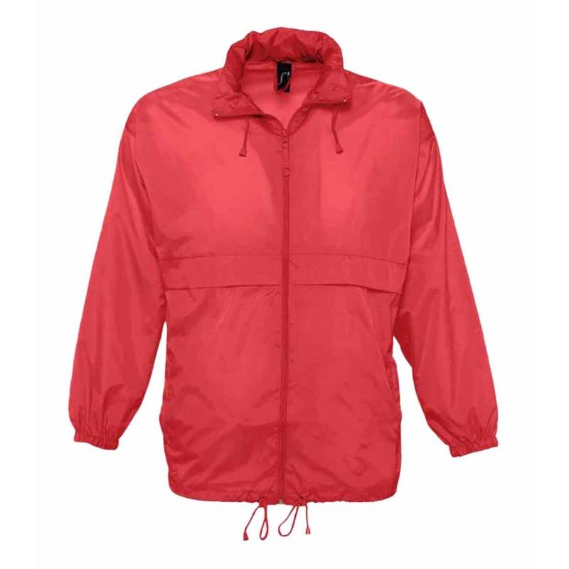 Surf Windbreaker Jacke, Besonders Leicht Damen Rot Bunt XL von SOLS