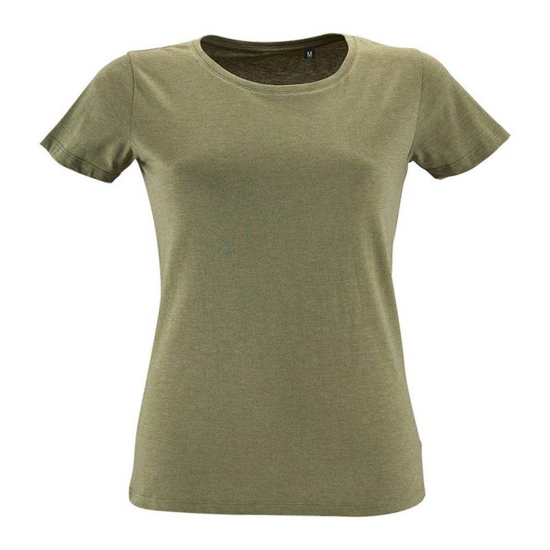 Tshirt, Kurzärmlig Damen Khaki M von SOLS