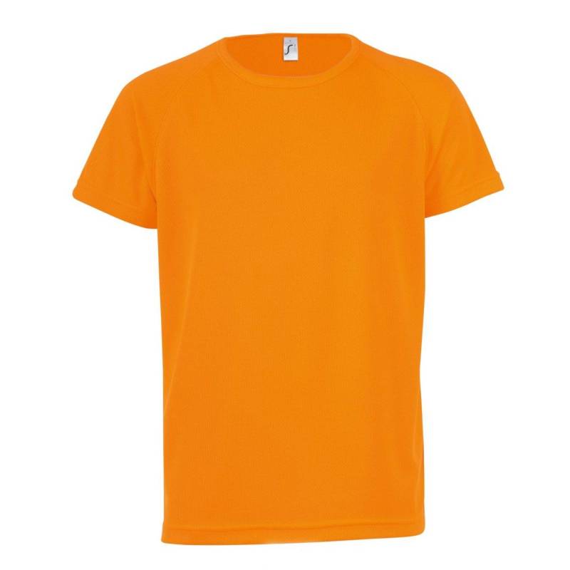 Tshirt Sporty, Kurzarm Mädchen Orange 128 von SOLS