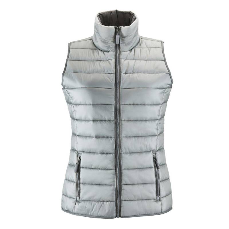 Wave Stepp Westegilet Wasserabweisend Damen Grau XXL von SOLS