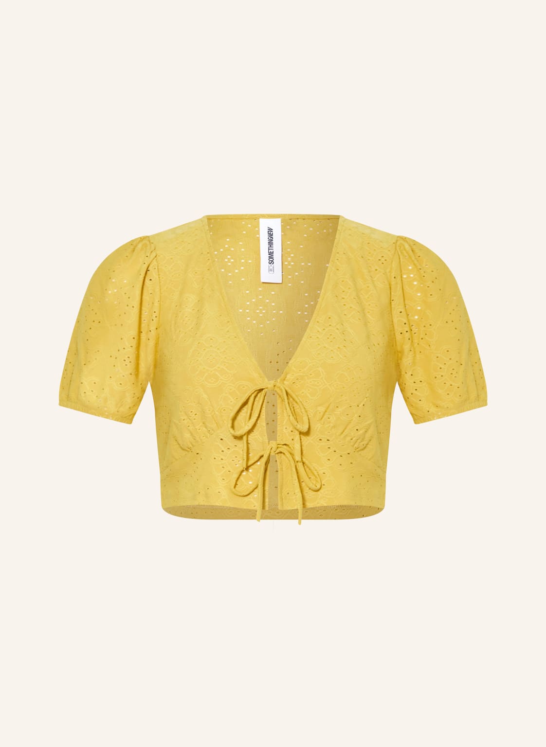 Somethingnew Cropped-Bluse gelb Somethingnew Cropped-Bluse gelb von SOMETHINGNEW