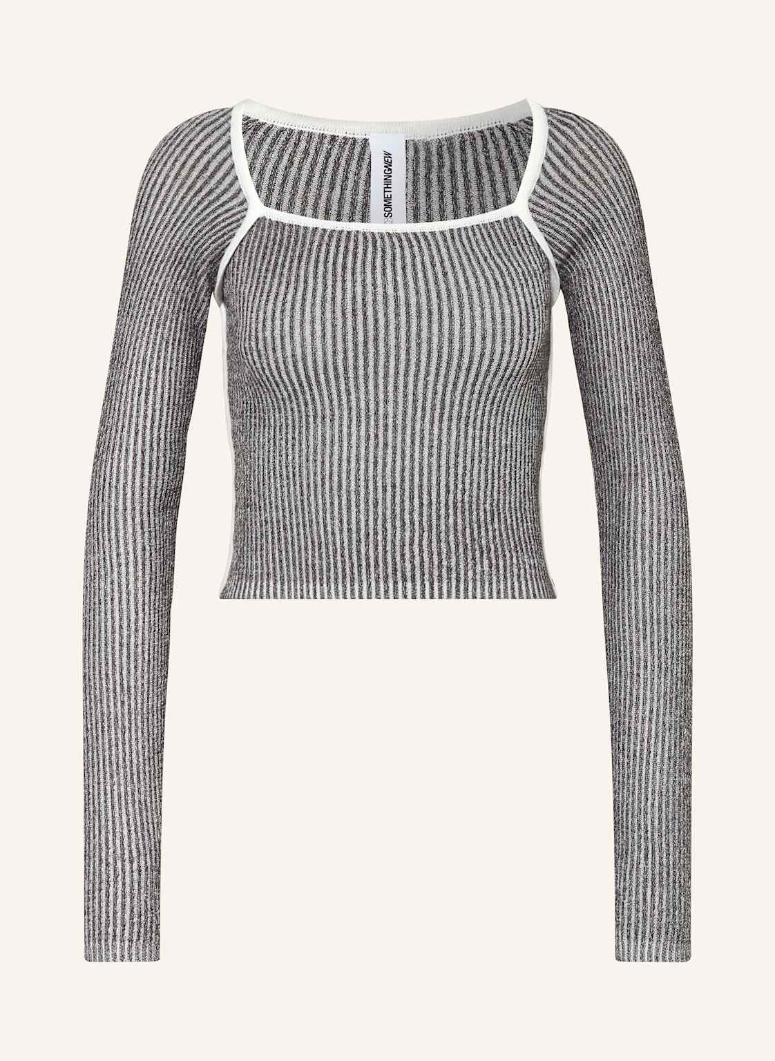 Somethingnew Cropped-Pullover Snlotus grau von SOMETHINGNEW