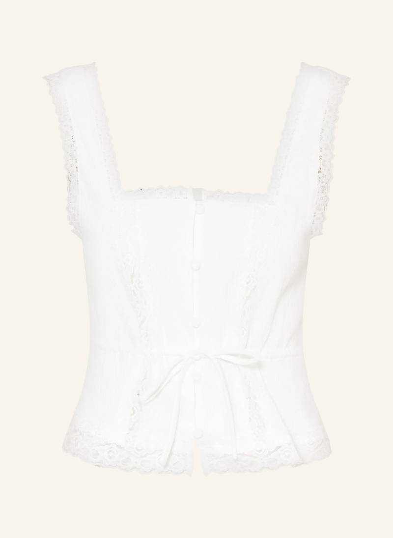 Somethingnew Top Snemily Mit Spitze weiss von SOMETHINGNEW