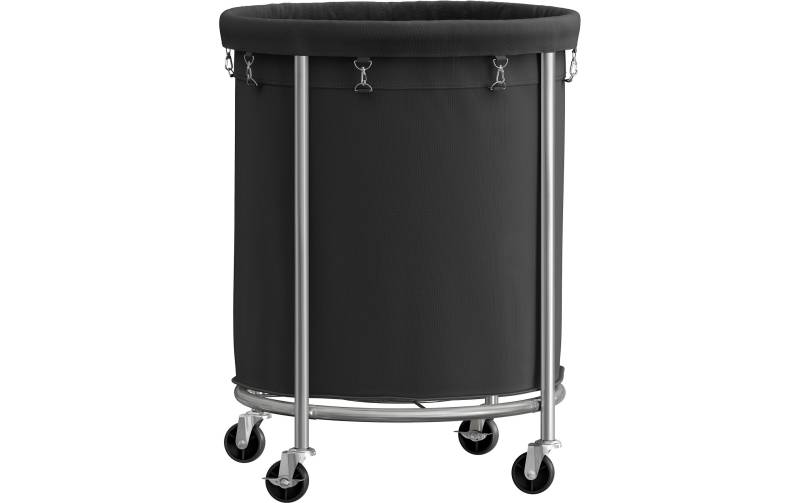 SONGMICS Wäschekorb »48 l, Schwarz/Silberfarben« von SONGMICS