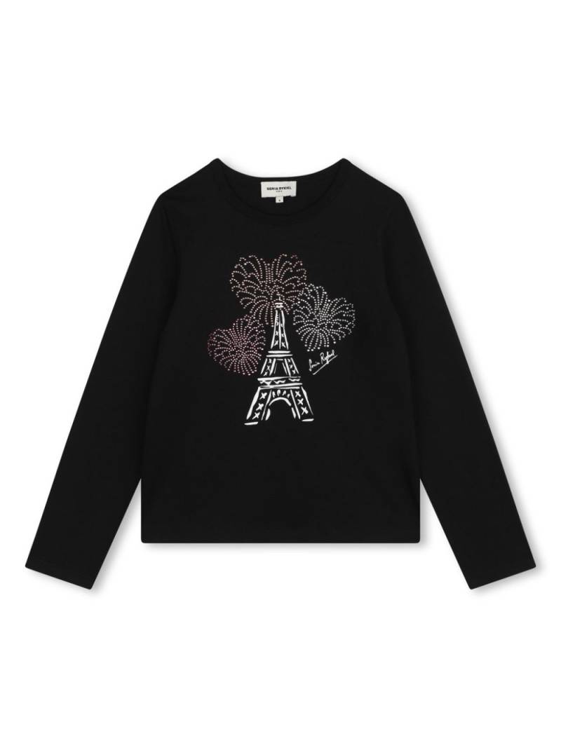 SONIA RYKIEL ENFANT Eiffel Tower-print cotton T-shirt - Black von SONIA RYKIEL ENFANT