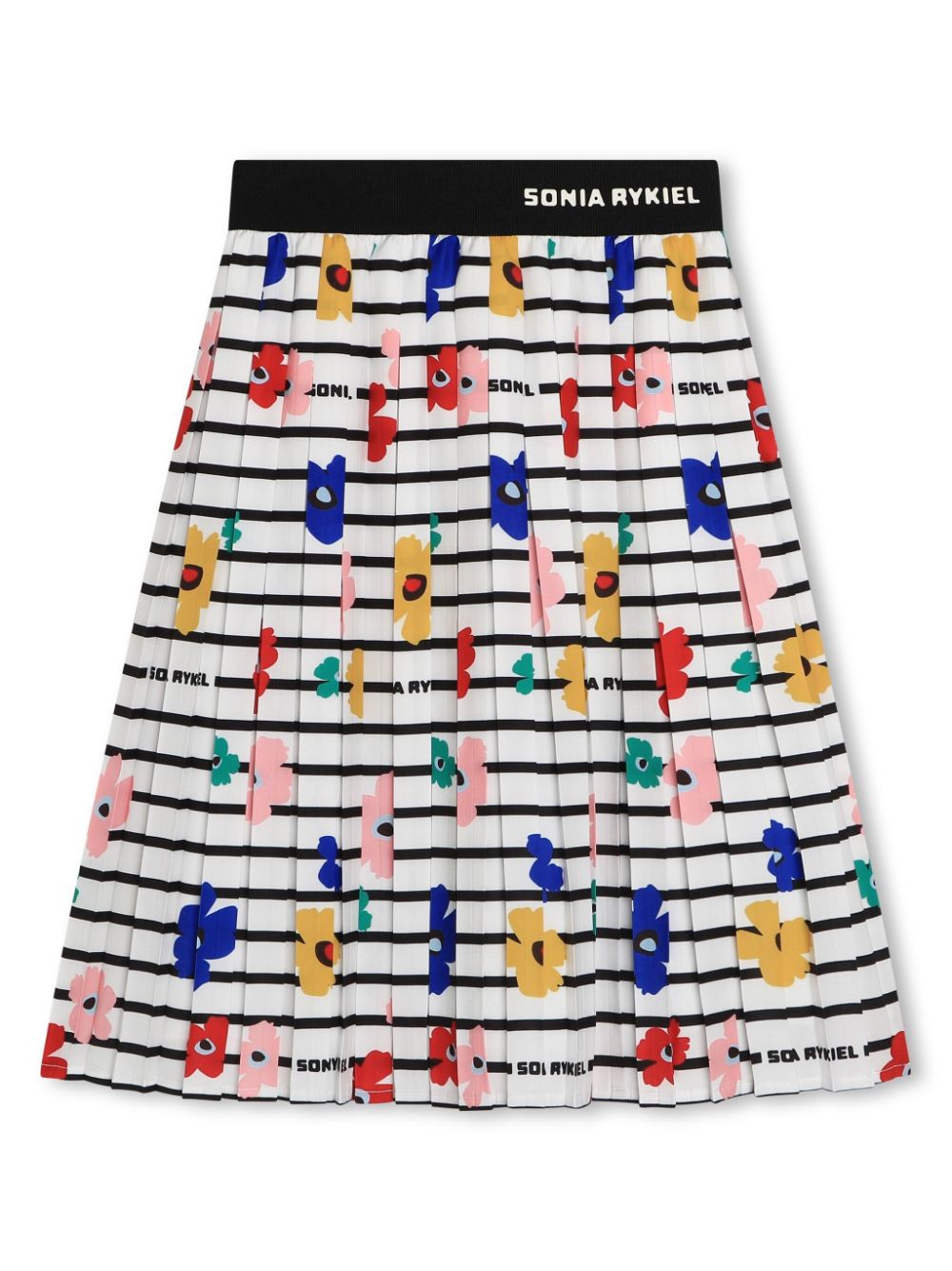 SONIA RYKIEL ENFANT floral-print pleated maxi skirt - White von SONIA RYKIEL ENFANT