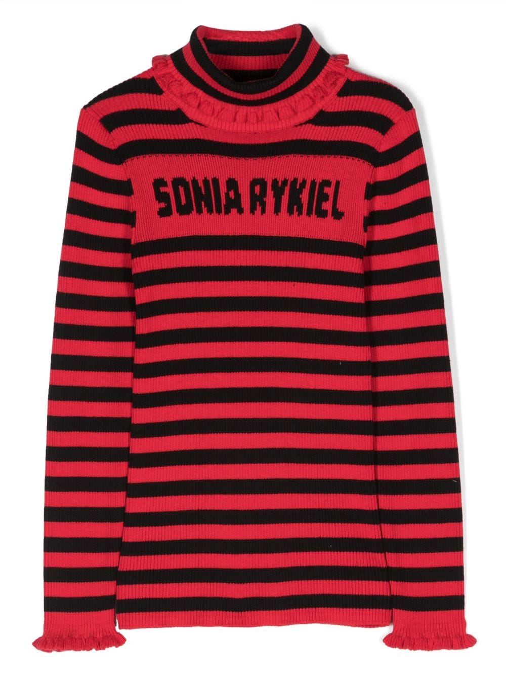 SONIA RYKIEL ENFANT logo-intarsia striped jumper - Black von SONIA RYKIEL ENFANT