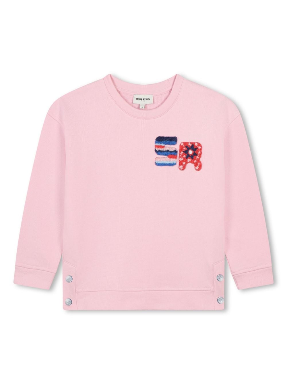 SONIA RYKIEL ENFANT logo-lettering cotton sweatshirt - Pink von SONIA RYKIEL ENFANT