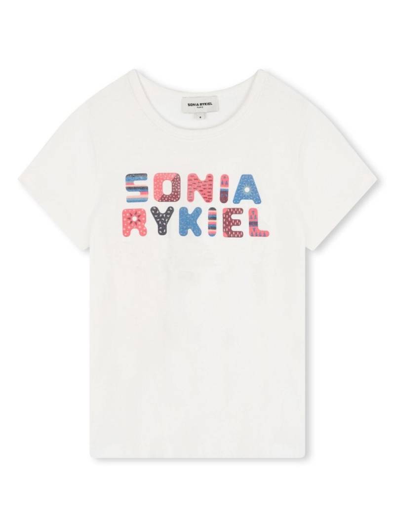 SONIA RYKIEL ENFANT logo-print cotton T-shirt - White von SONIA RYKIEL ENFANT