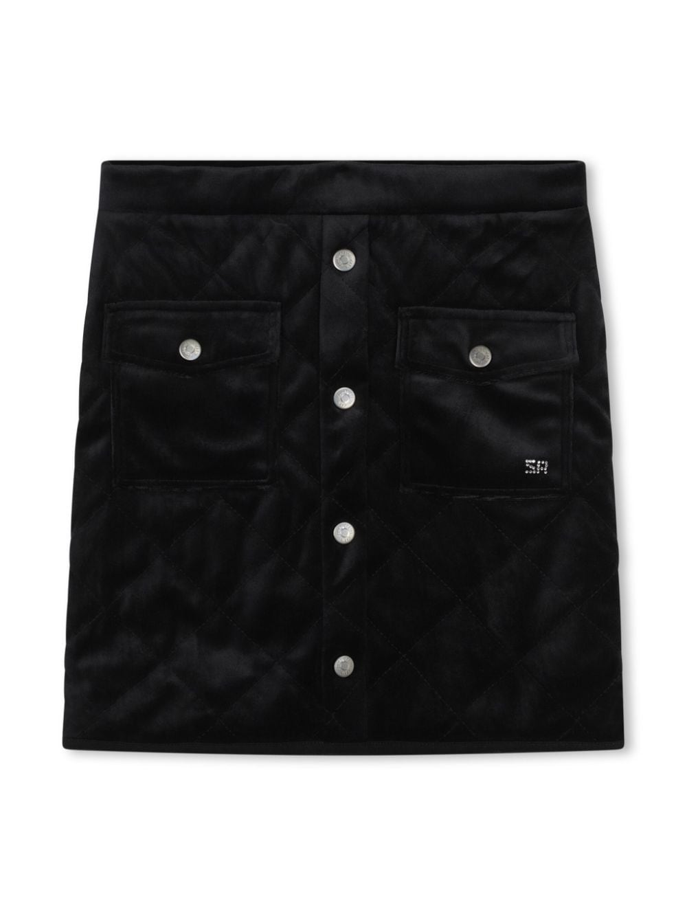 SONIA RYKIEL ENFANT quilted velvet skirt - Black von SONIA RYKIEL ENFANT