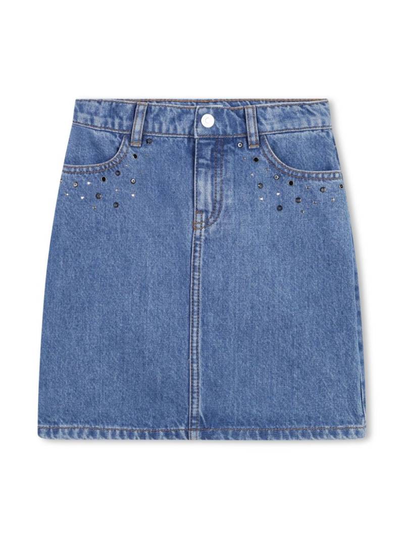 SONIA RYKIEL ENFANT rhinestone-embellished denim skirt - Blue von SONIA RYKIEL ENFANT