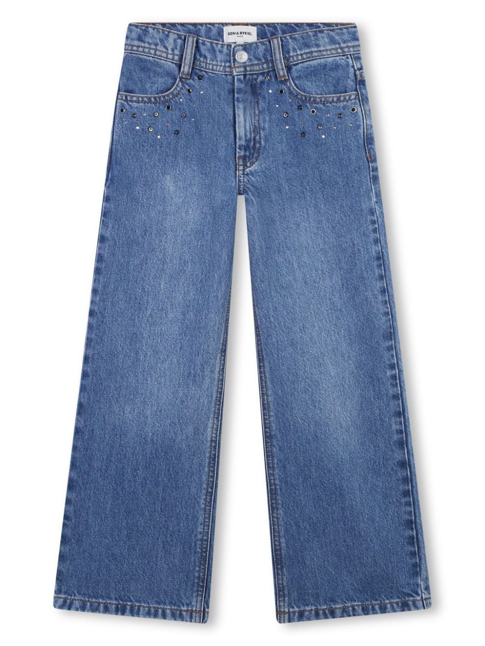 SONIA RYKIEL ENFANT rhinestone-embellished jeans - Blue von SONIA RYKIEL ENFANT