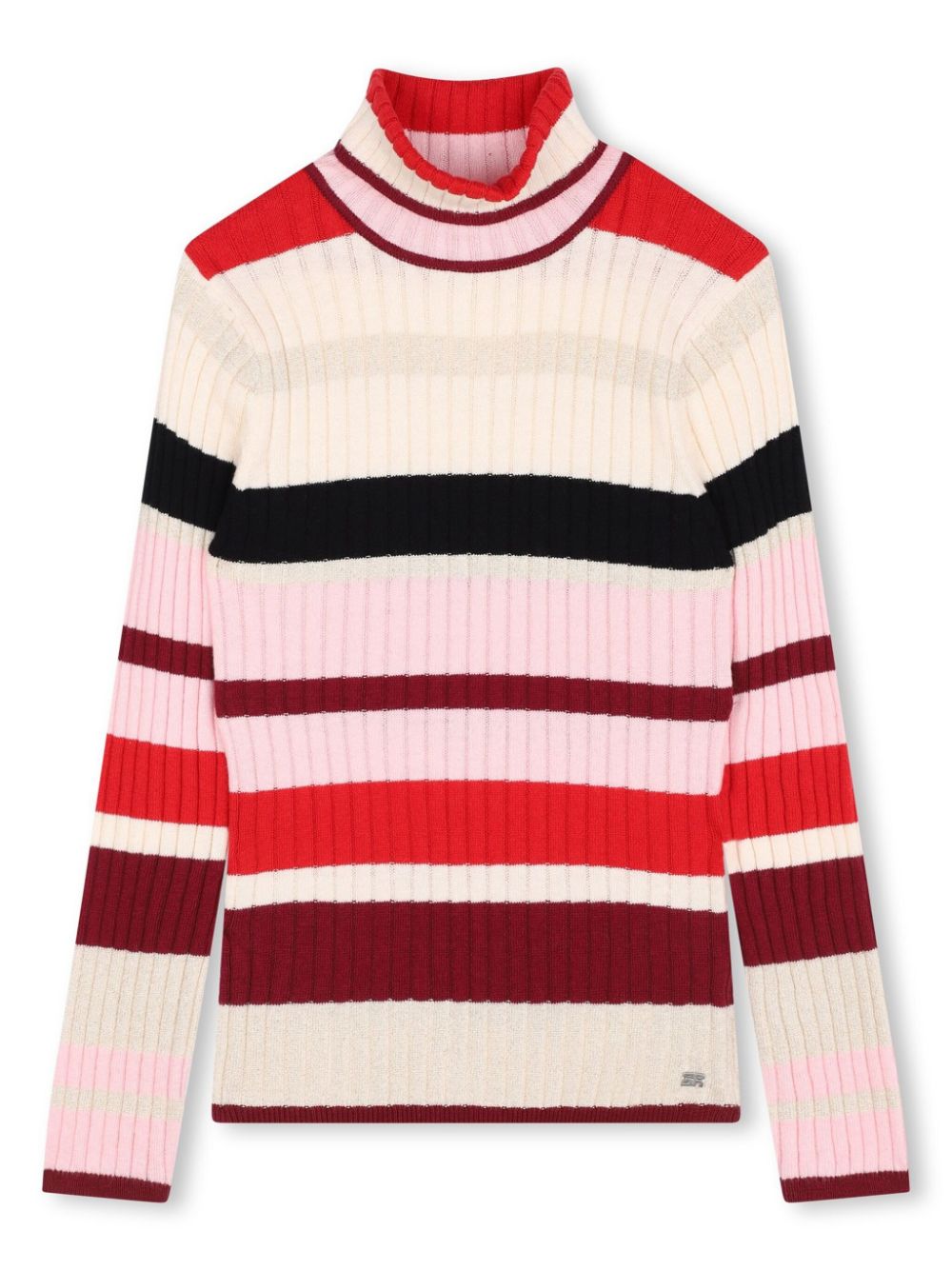 SONIA RYKIEL ENFANT striped ribbed-knit jumper - Red von SONIA RYKIEL ENFANT