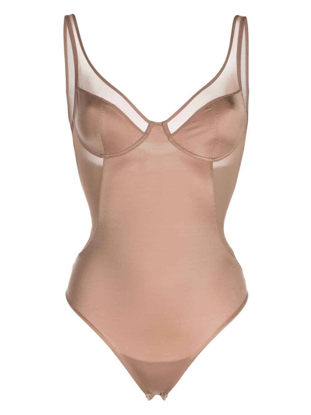 SPANX Shaping mesh-panel bodysuit - Brown von SPANX