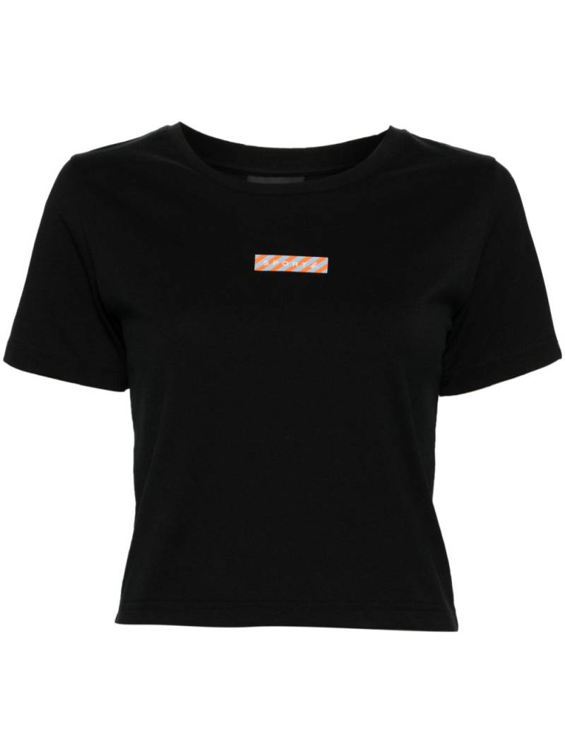 SPORT b. by agnès b. Box logo-print cotton T-shirt - Black von SPORT b. by agnès b.