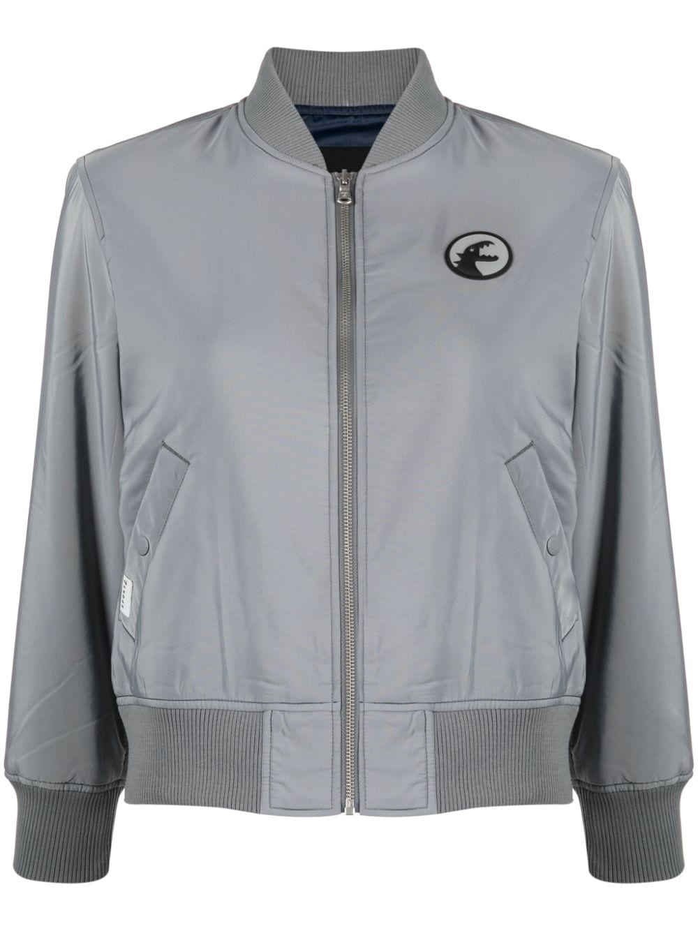 SPORT b. by agnès b. Dino Badge zip-up bomber jacket - Grey von SPORT b. by agnès b.