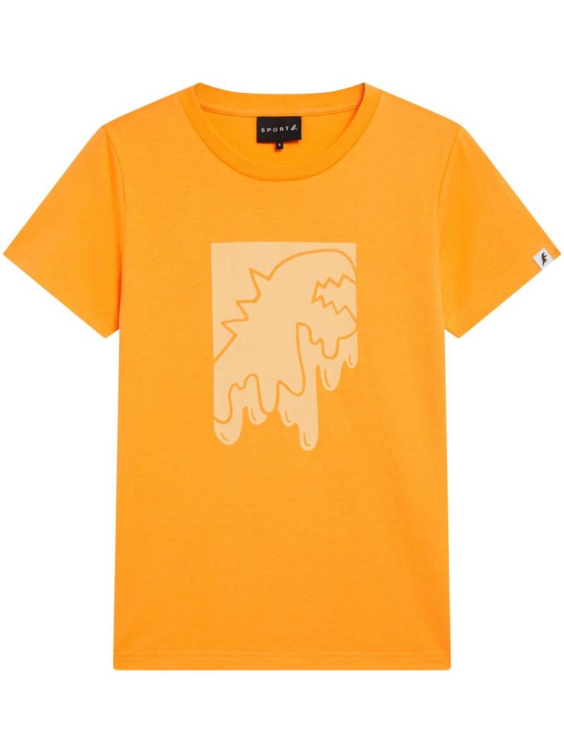 SPORT b. by agnès b. Dino-print cotton T-shirt - Yellow von SPORT b. by agnès b.