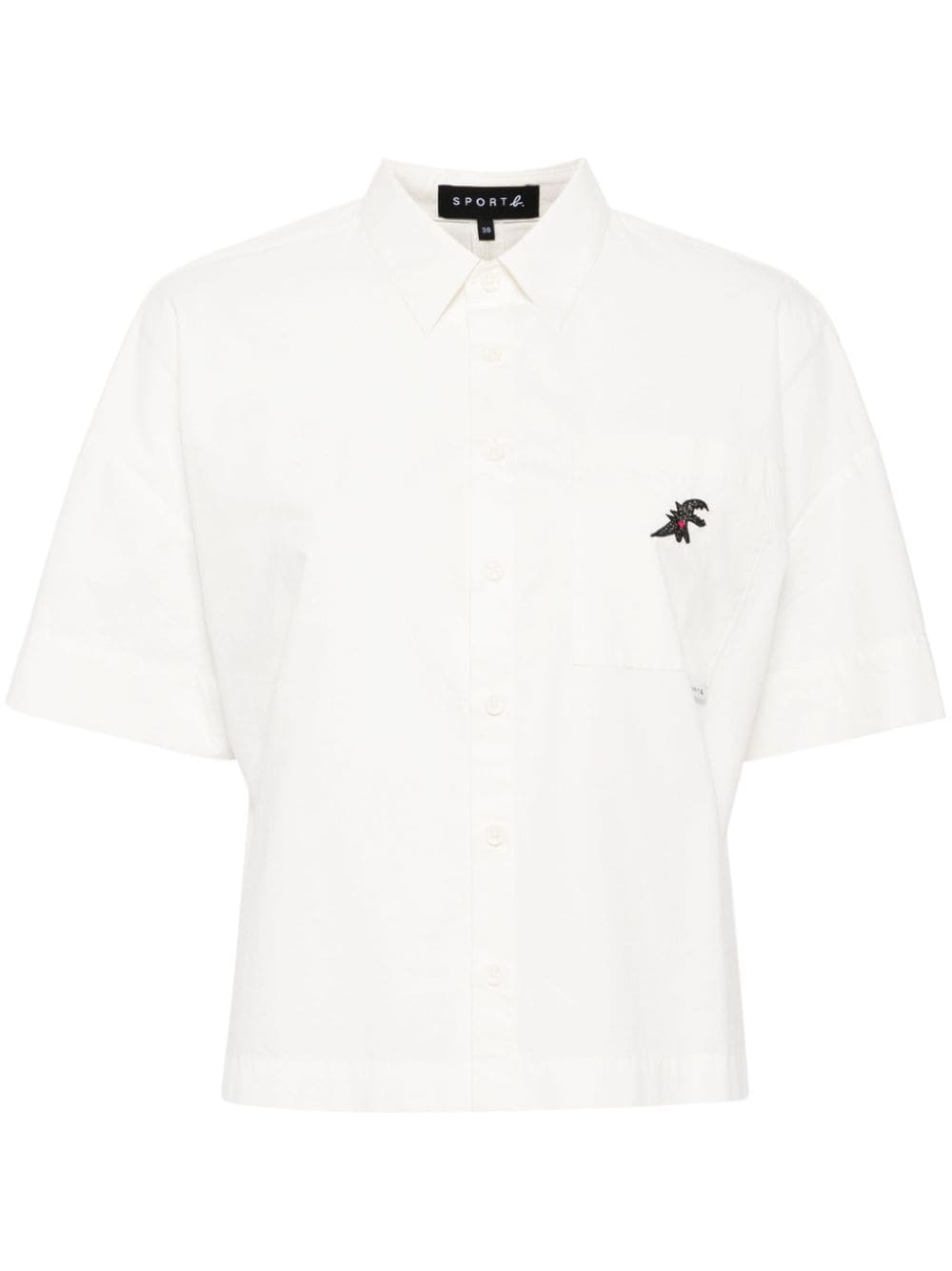 SPORT b. by agnès b. dino-embroidered short-sleeved shirt - White von SPORT b. by agnès b.