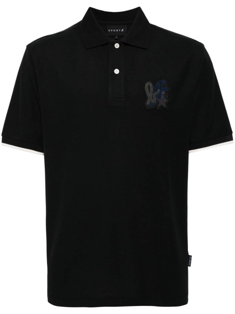 SPORT b. by agnès b. dinosaur embroidered polo shirt - Black von SPORT b. by agnès b.