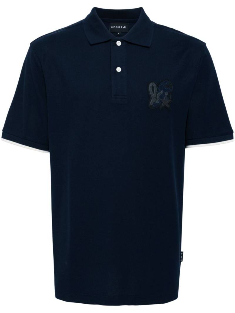 SPORT b. by agnès b. dinosaur embroidered polo shirt - Blue von SPORT b. by agnès b.