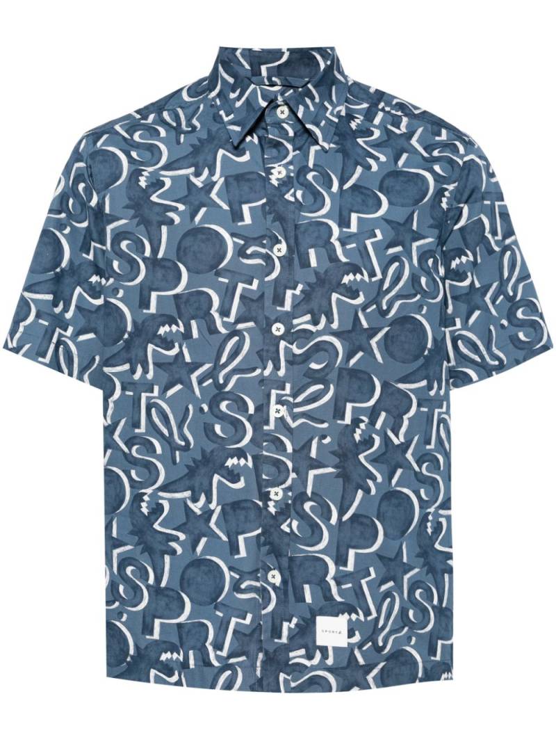 SPORT b. by agnès b. graphic-print cotton shirt - Blue von SPORT b. by agnès b.