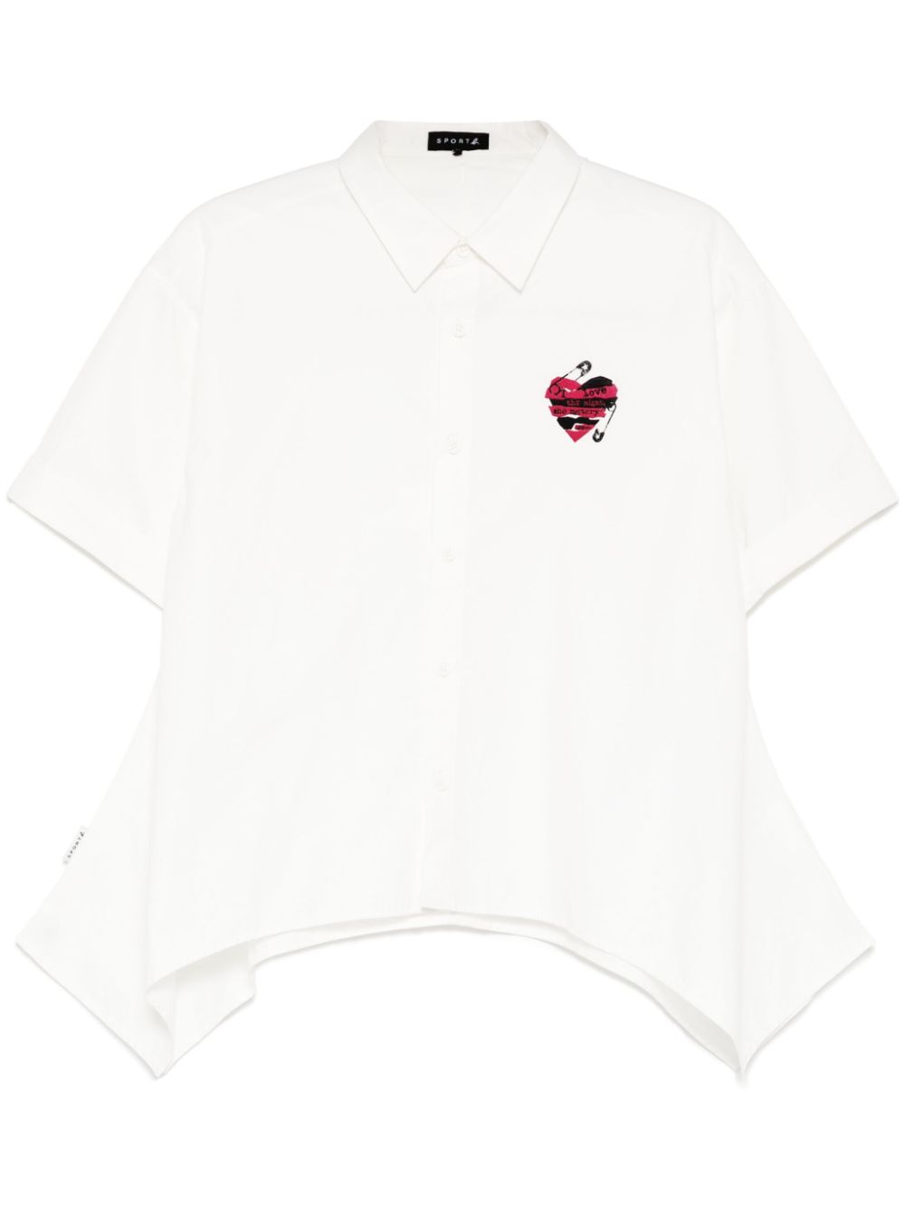 SPORT b. by agnès b. heart-embroidered shirt - Neutrals von SPORT b. by agnès b.