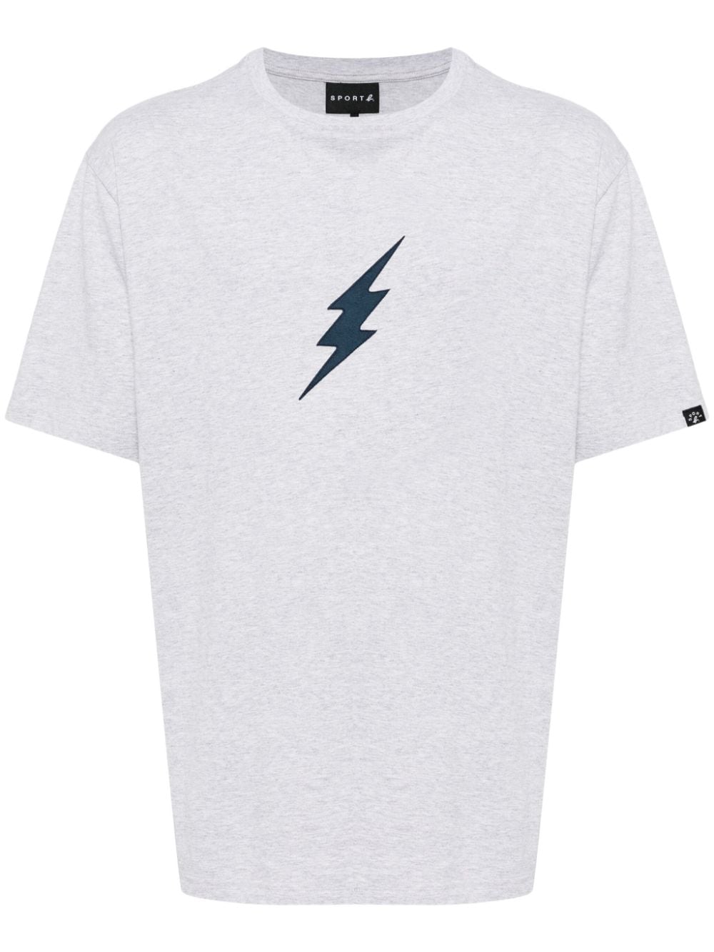 SPORT b. by agnès b. lightning bolt-print cotton T-shirt - Grey von SPORT b. by agnès b.