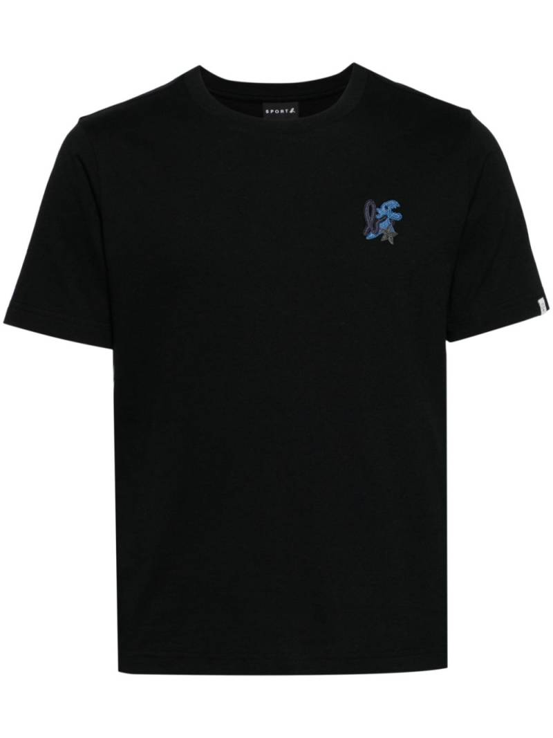 SPORT b. by agnès b. logo-embroidered T-shirt - Black von SPORT b. by agnès b.