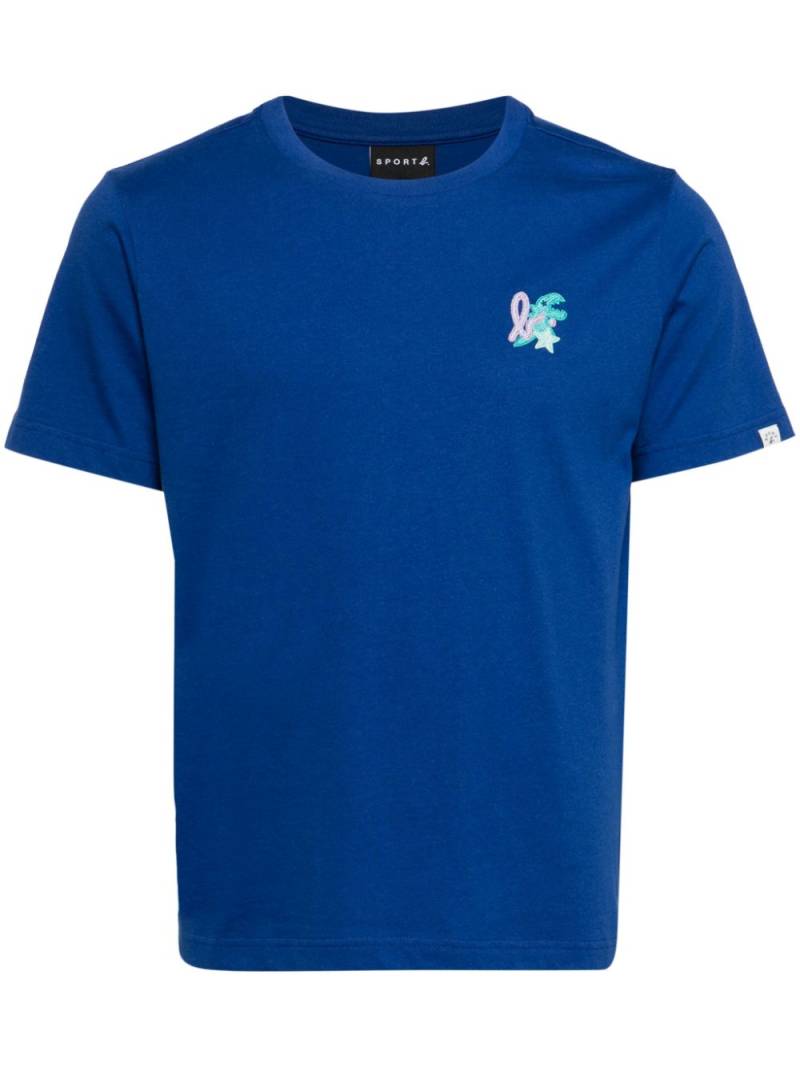 SPORT b. by agnès b. logo-embroidered T-shirt - Blue von SPORT b. by agnès b.