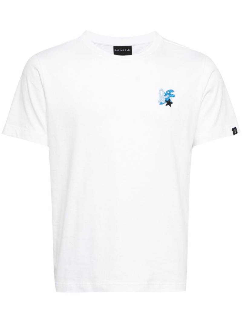 SPORT b. by agnès b. logo-embroidered T-shirt - White von SPORT b. by agnès b.