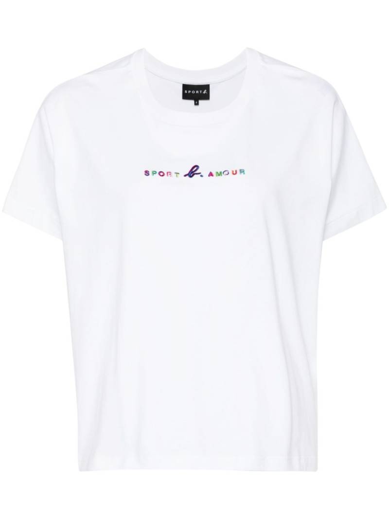 SPORT b. by agnès b. logo-embroidered T-shirt - White von SPORT b. by agnès b.