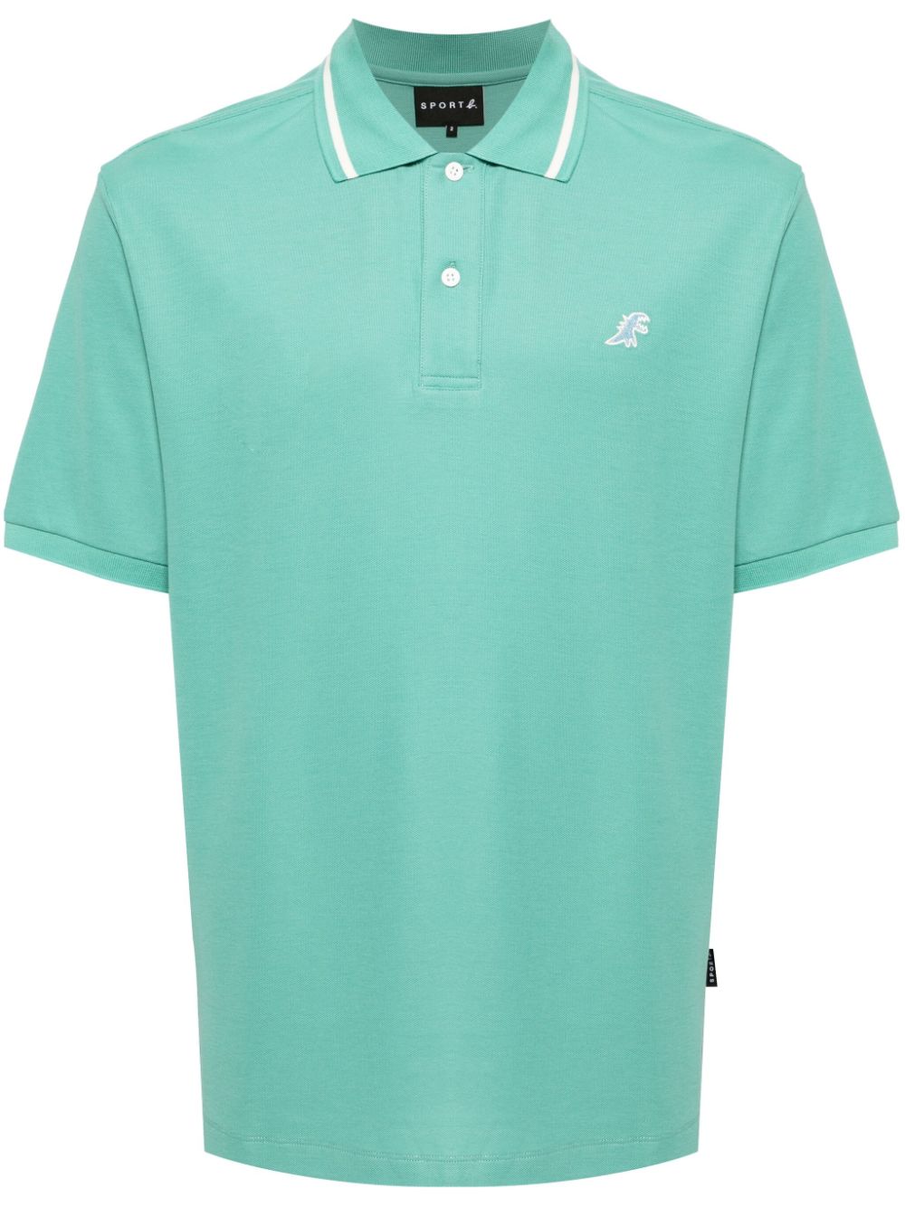 SPORT b. by agnès b. logo-embroidered cotton polo shirt - Green von SPORT b. by agnès b.