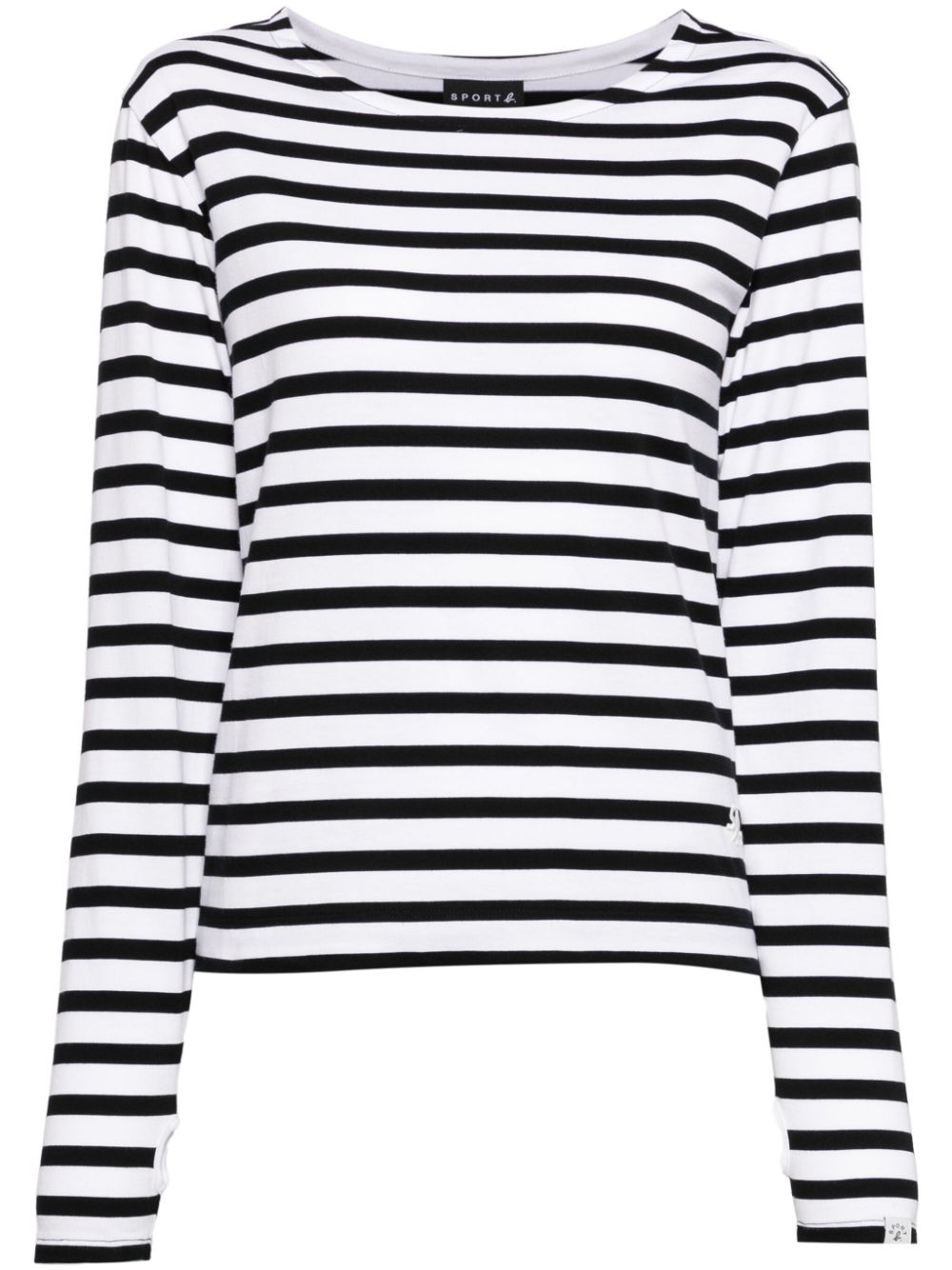 SPORT b. by agnès b. logo striped T-shirt - Black von SPORT b. by agnès b.