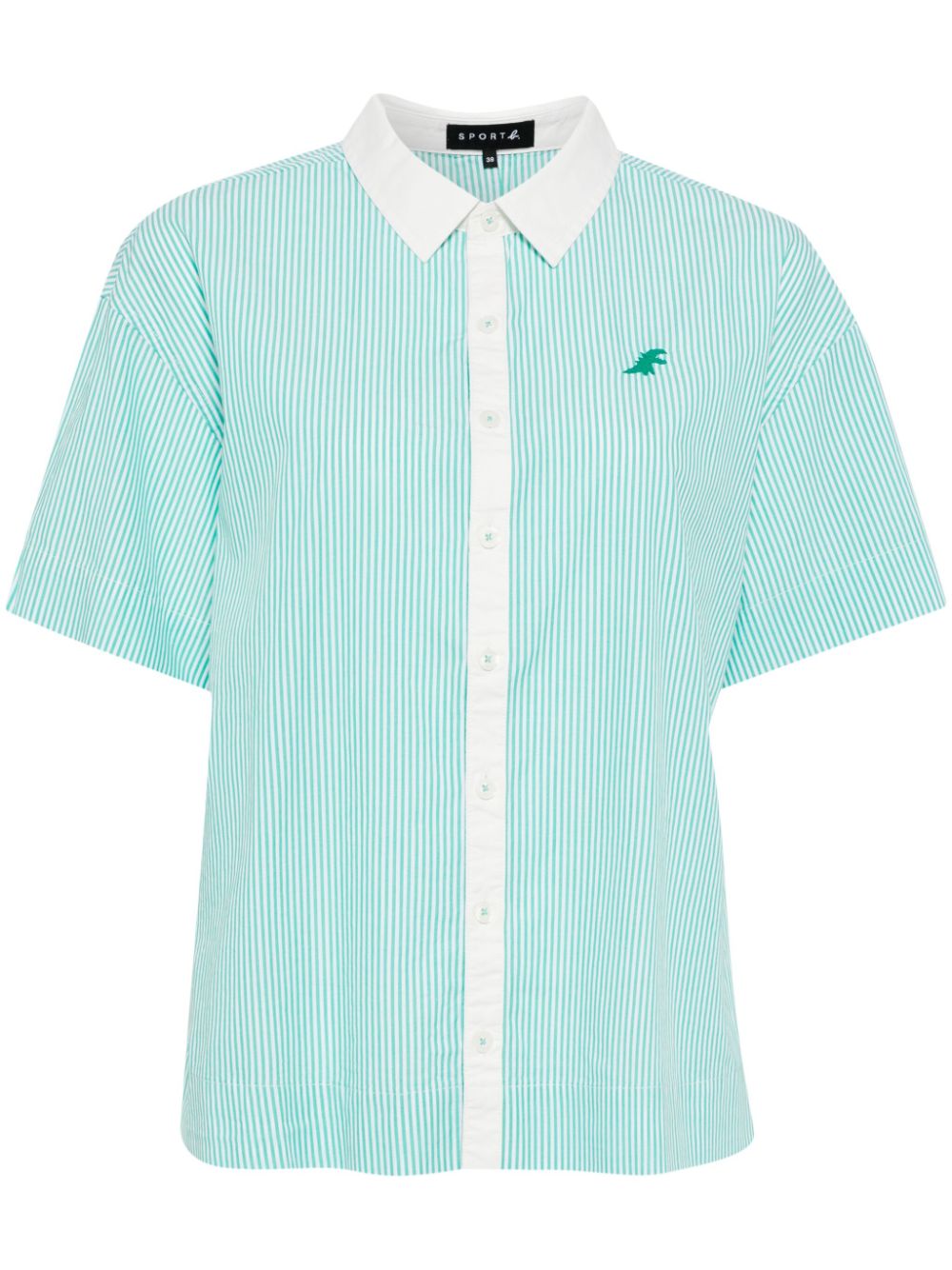 SPORT b. by agnès b. striped cotton shirt - Green von SPORT b. by agnès b.