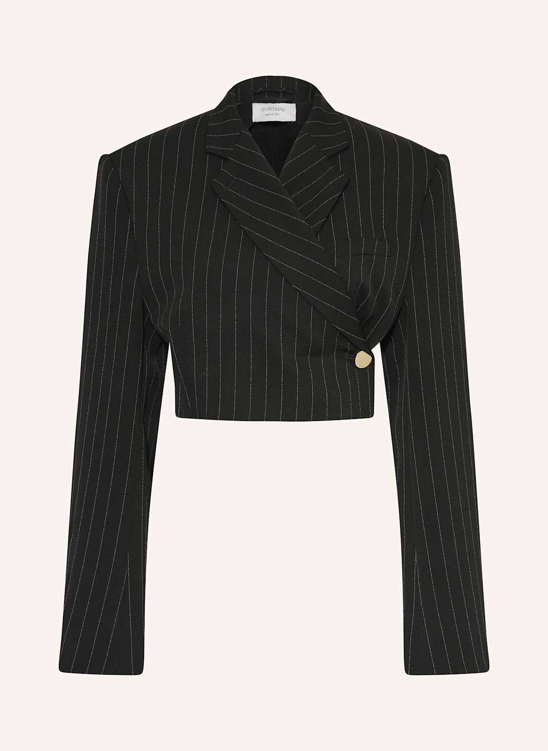 Sportmax Cropped-Blazer Utopia Im Materialmix schwarz Sportmax Cropped-Blazer Utopia Im Materialmix schwarz von SPORTMAX