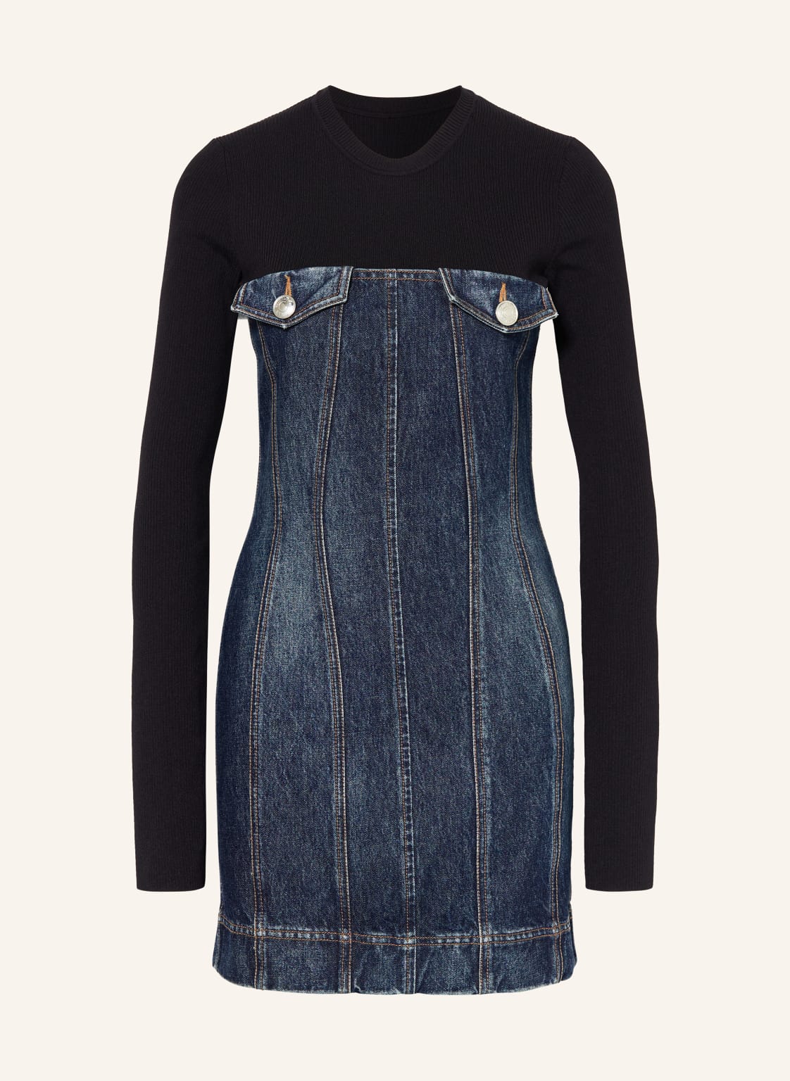 Sportmax Kleid Teti Im Materialmix blau Sportmax Kleid Teti Im Materialmix blau von SPORTMAX