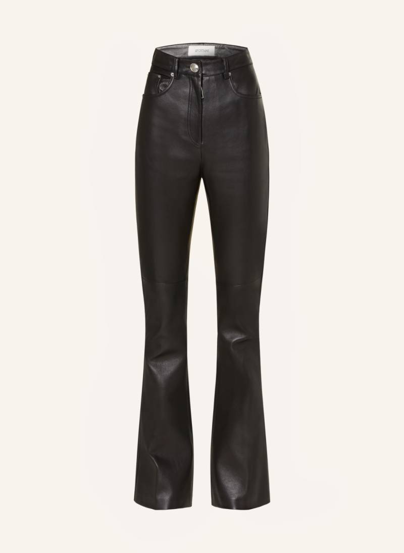 Sportmax Lederhose Canoa schwarz von SPORTMAX