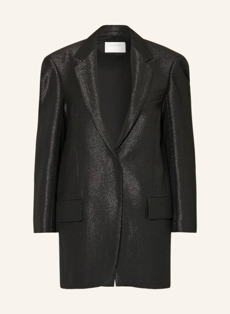 Sportmax Oversized-Blazer Baffo Mit Glitzergarn schwarz von SPORTMAX