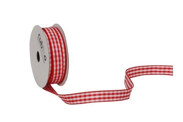 SPYK -  Band Cubino Vichy 9mmx4m, 4 m, Rot Bunt von SPYK