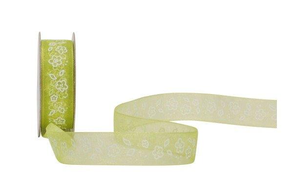 SPYK -  Band Cubino 15mm/4m Petit Fleurs, 4 m, Grün von SPYK