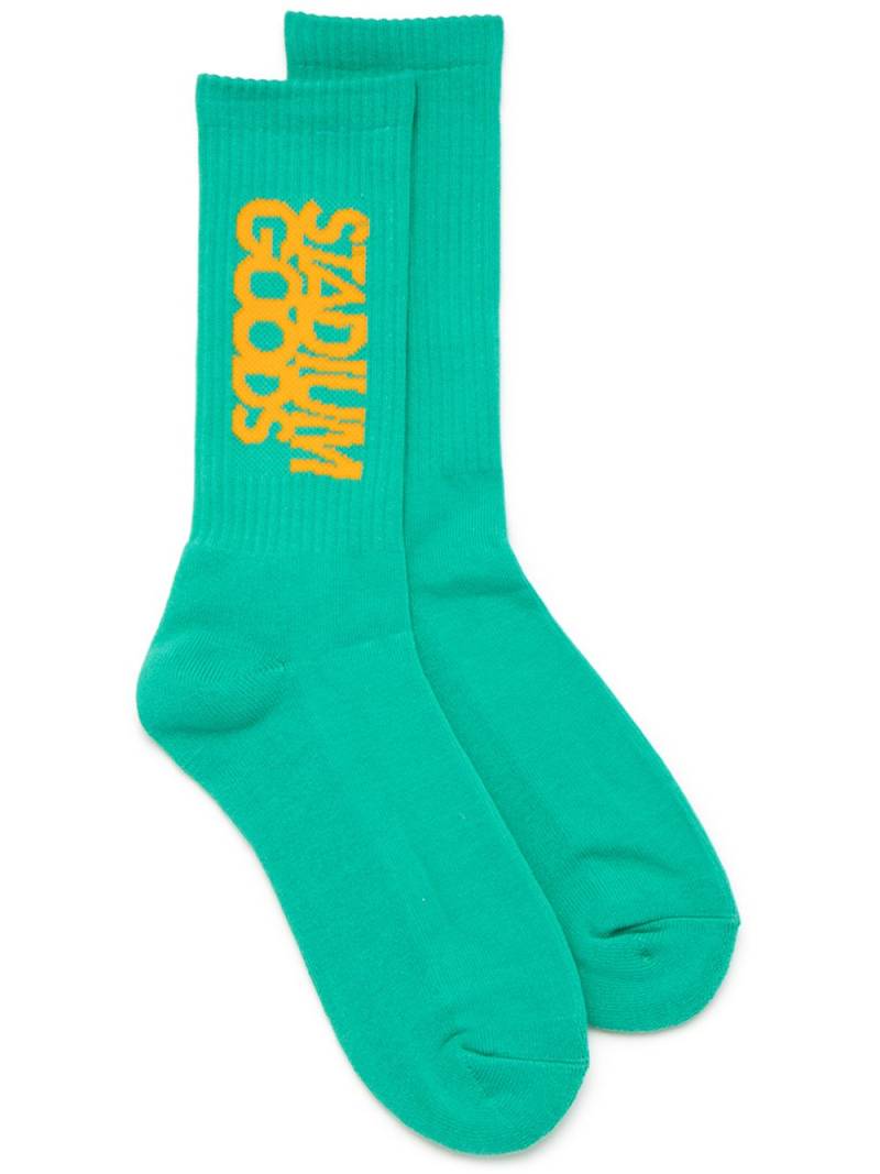 STADIUM GOODS® logo "Marino Teal" crew socks - Blue von STADIUM GOODS®