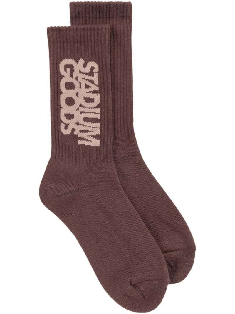 STADIUM GOODS® logo-print ''Bark Brown'' crew socks von STADIUM GOODS®