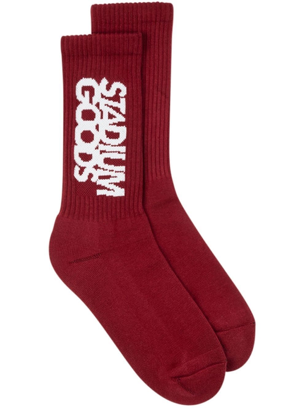 STADIUM GOODS® ribbed logo "Dark Rose" socks - Red von STADIUM GOODS®