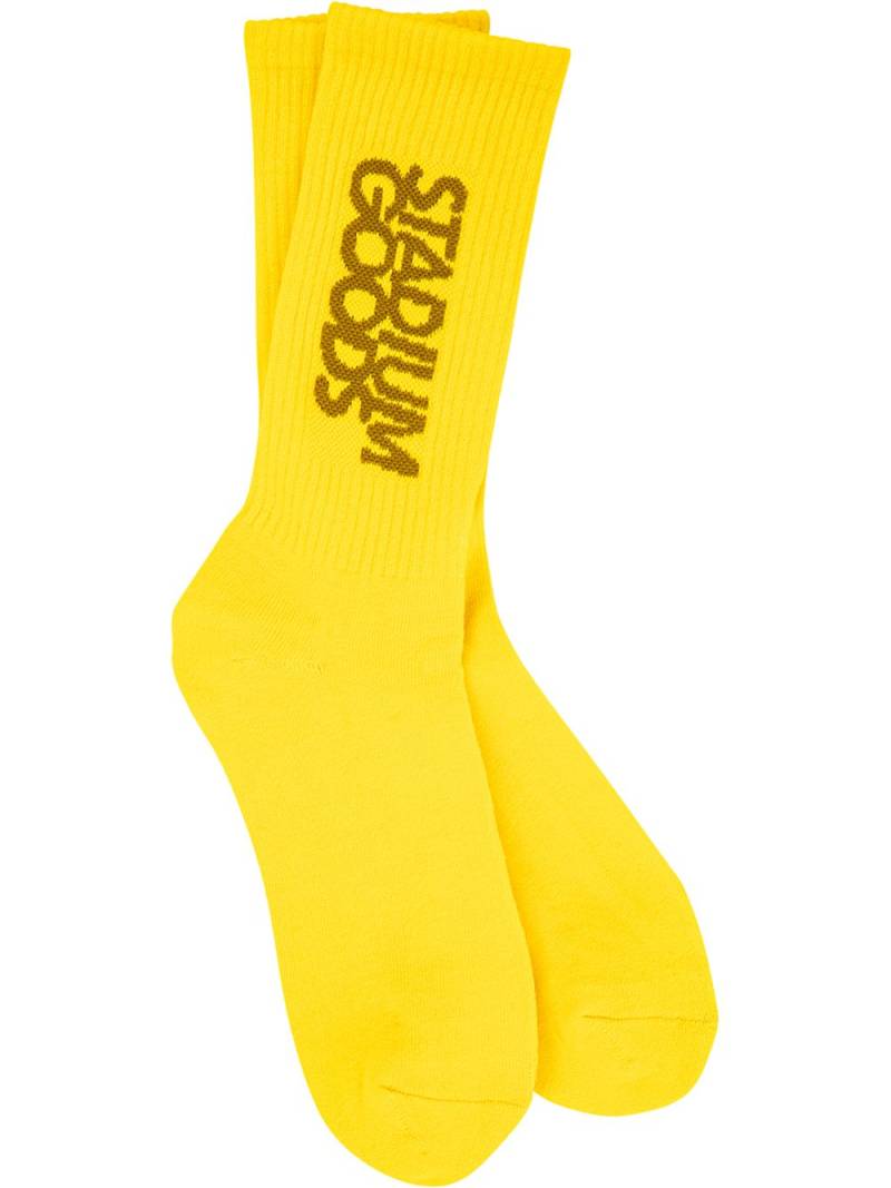 STADIUM GOODS® ribbed logo "Sunflower" socks - Yellow von STADIUM GOODS®