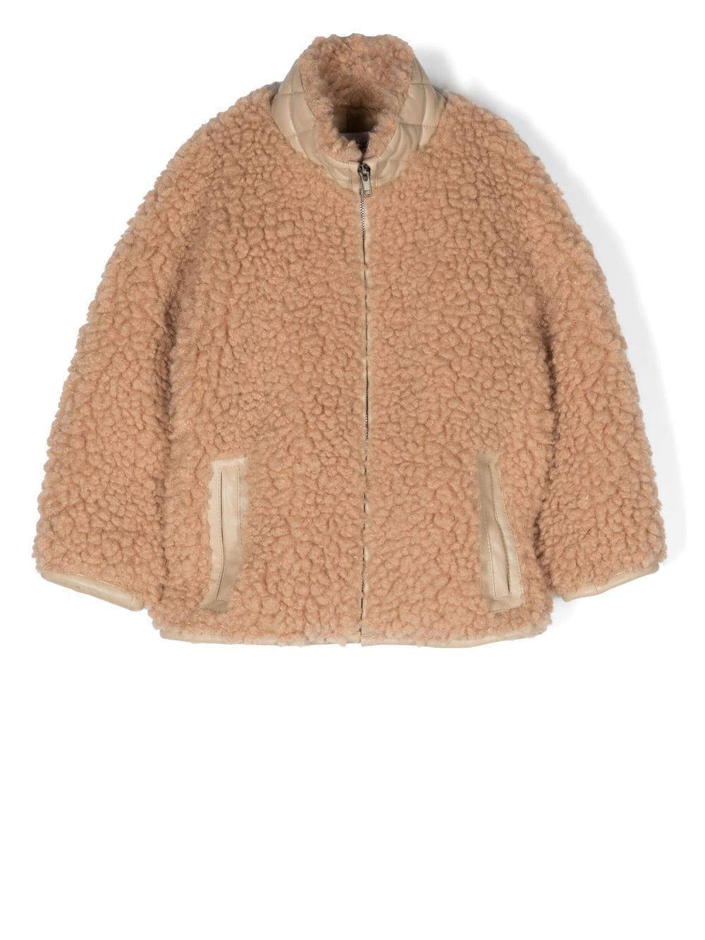 STAND STUDIO Kids faux-shearling zip-up coat - Neutrals von STAND STUDIO Kids