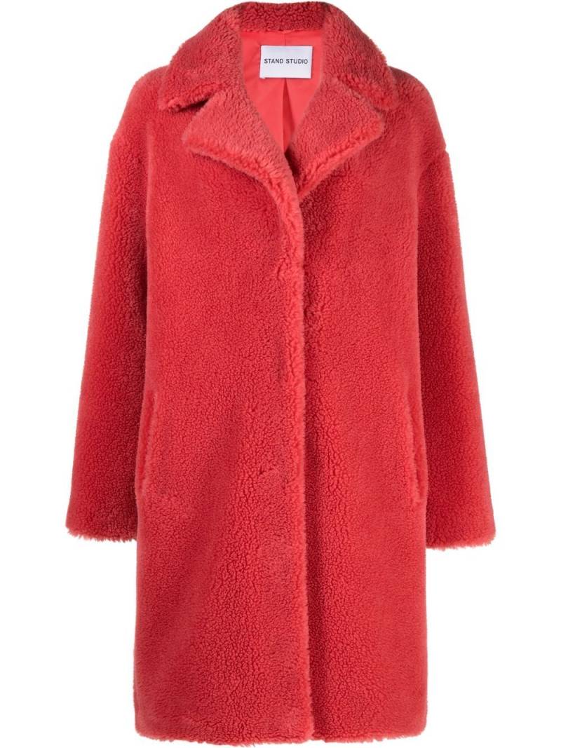 STAND STUDIO Camille faux-shearling oversized coat - Pink von STAND STUDIO