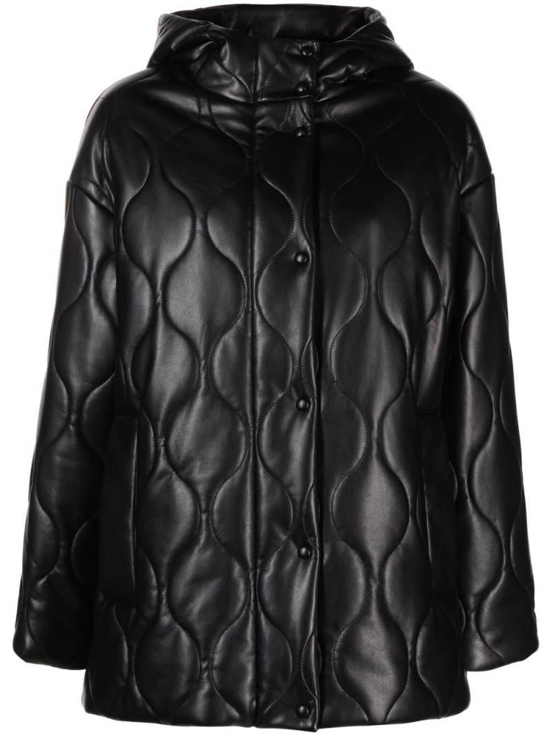 STAND STUDIO Everlee quilted faux-leather jacket - Black von STAND STUDIO